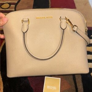 Micheal Kors Beige / Baby Pink Purse